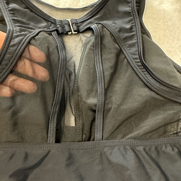 Temp Me Elegant Black One-Piece Swimsuit with Mesh Insert - Picture 7 of 15